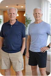 Weight loss before and after