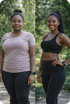 Weight loss before and after