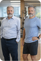 Weight loss before and after