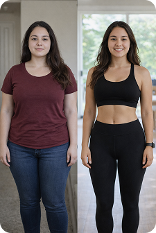 Weight loss before and after